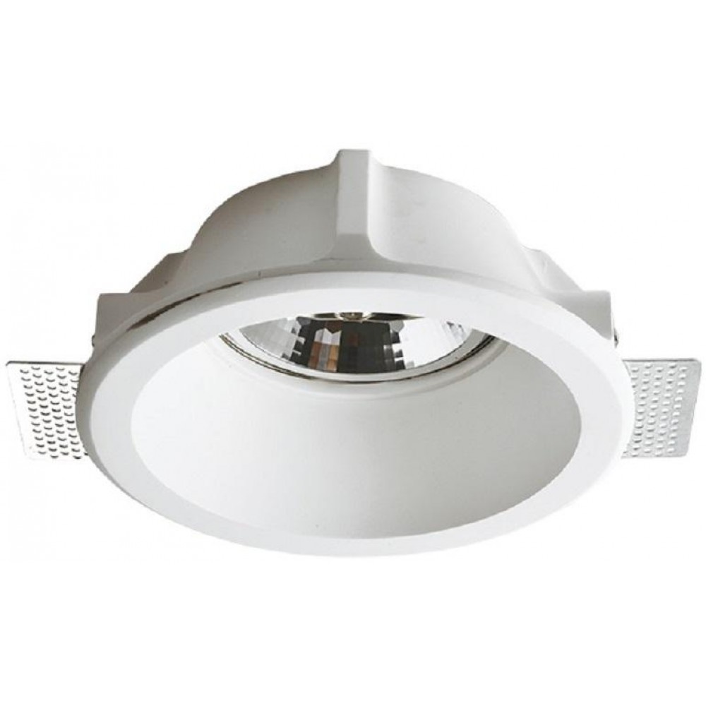 Γύψινο Χωνευτό Σποτ Οροφής Στρογγυλό Βαθύ ø100mm 1x AR111 max 50W ABBY Aca