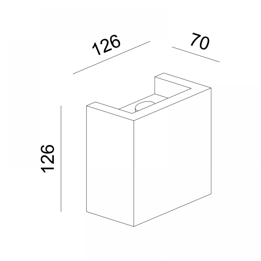 Απλίκα Γύψινη Τετράγωνη 12,6 x 12,6cm 1x G9 max 40W BLOCK Aca