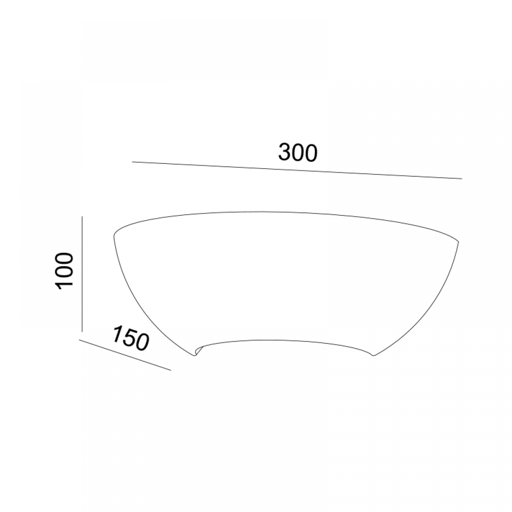 Απλίκα Γύψινη 30cm 1x E27 max 40W HERLO Aca