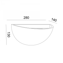 Απλίκα Γύψινη 28cm 1x E27 max 40W HERLO Aca