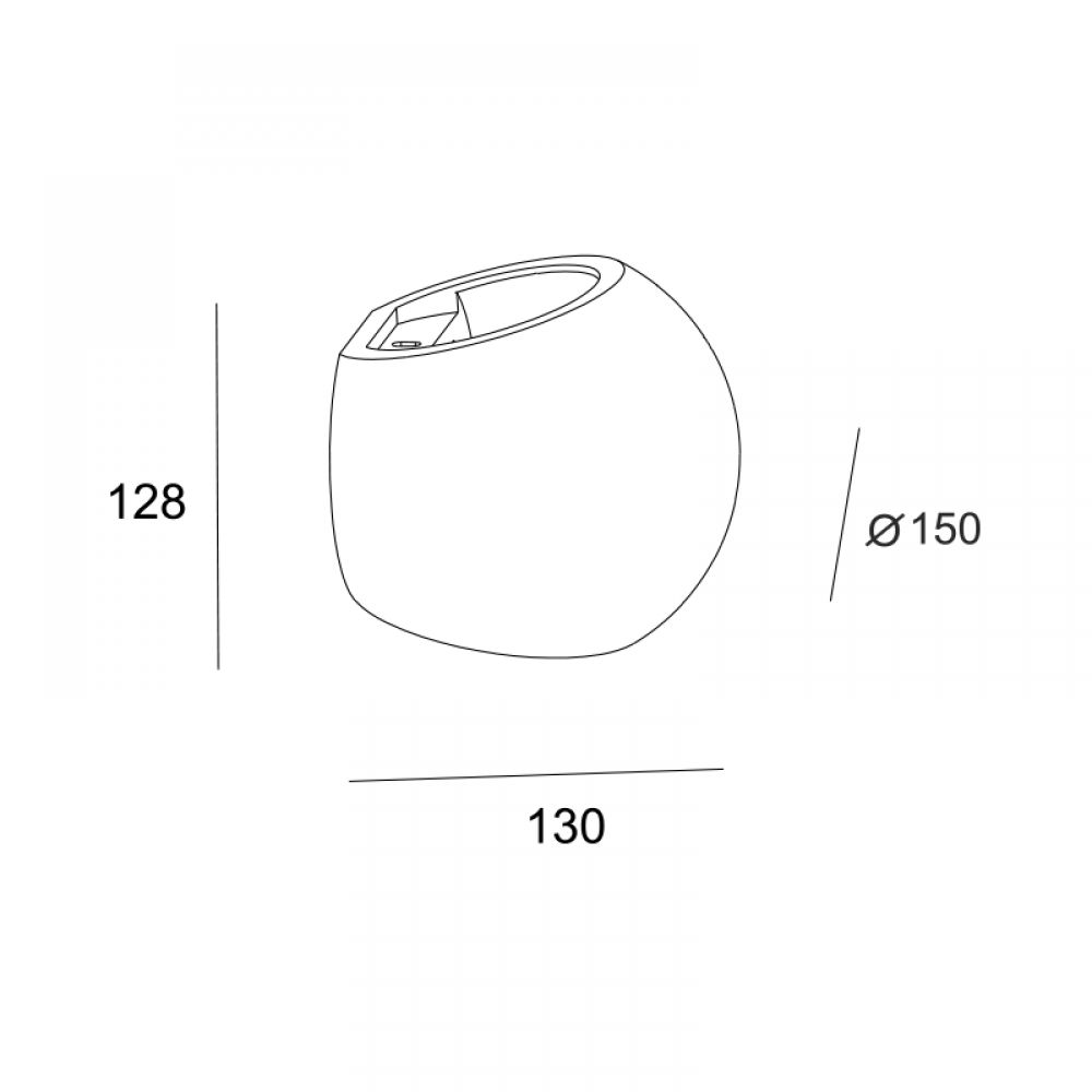 Απλίκα Γύψινη Ή Τσιμεντένια Σφαιρική 1x G9 max 40W IBON Aca