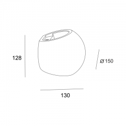 Απλίκα Γύψινη Ή Τσιμεντένια Σφαιρική 1x G9 max 40W IBON Aca
