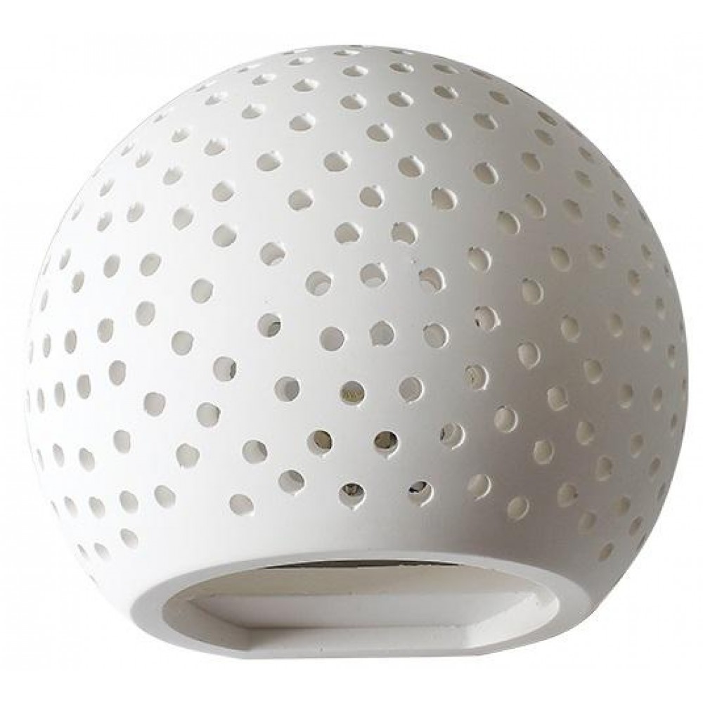 Απλίκα Γύψινη Σφαιρική Διάτρητη 1x G9 max 40W IBON Aca