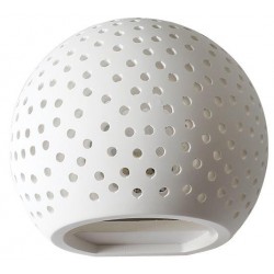 Απλίκα Γύψινη Σφαιρική Διάτρητη 1x G9 max 40W IBON Aca