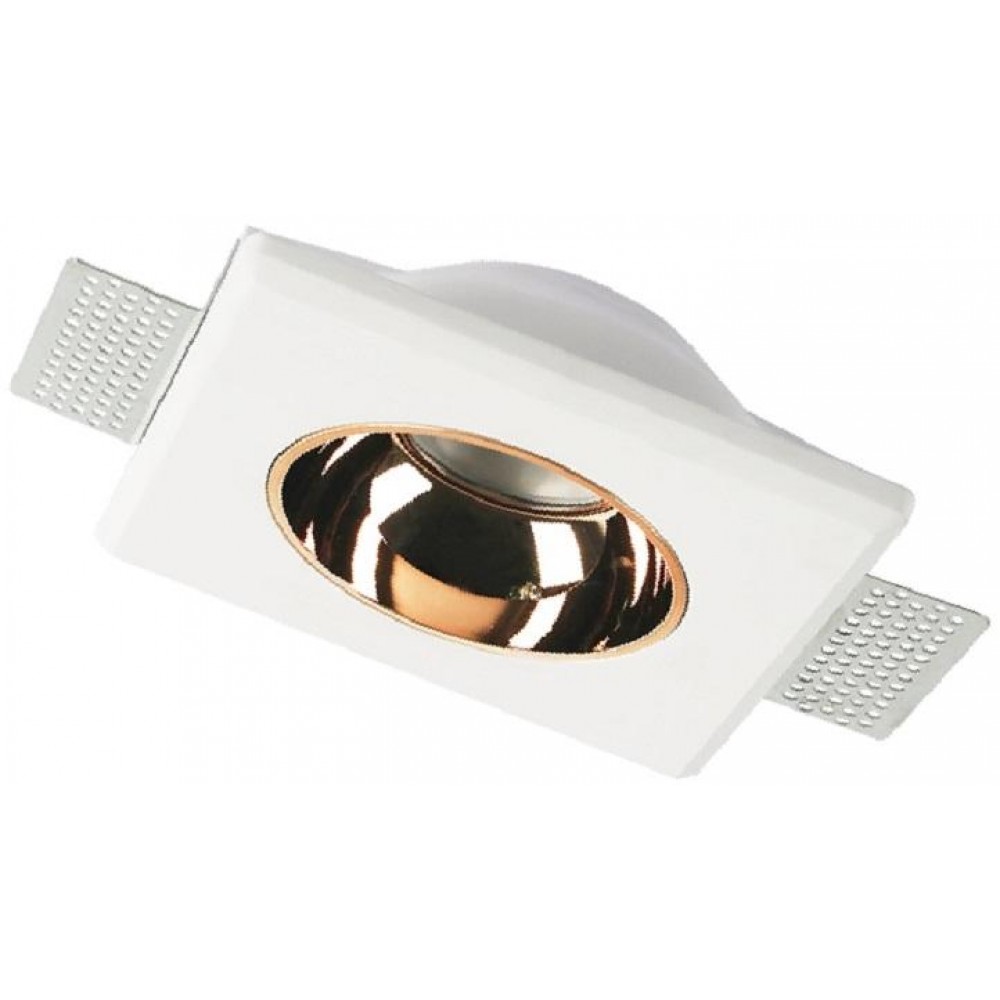 Απλίκα Γύψινη Χωνευτή Με Διάφορα Χρώματα Πρόσοψης Στρογγυλά 1x GU10 max 35W MOLLY Aca