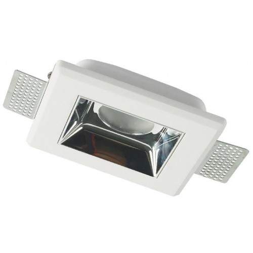 Απλίκα Γύψινη Χωνευτή Με Διάφορα Χρώματα Πρόσοψης Τετράγωνα 1x GU10 max 35W MOLLY Aca