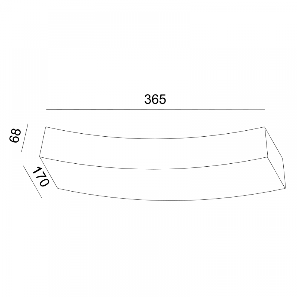Απλίκα Γύψινη 1x R7s 118mm max 50W IBON Aca