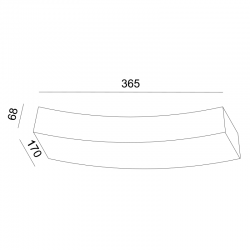 Απλίκα Γύψινη 1x R7s 118mm max 50W IBON Aca