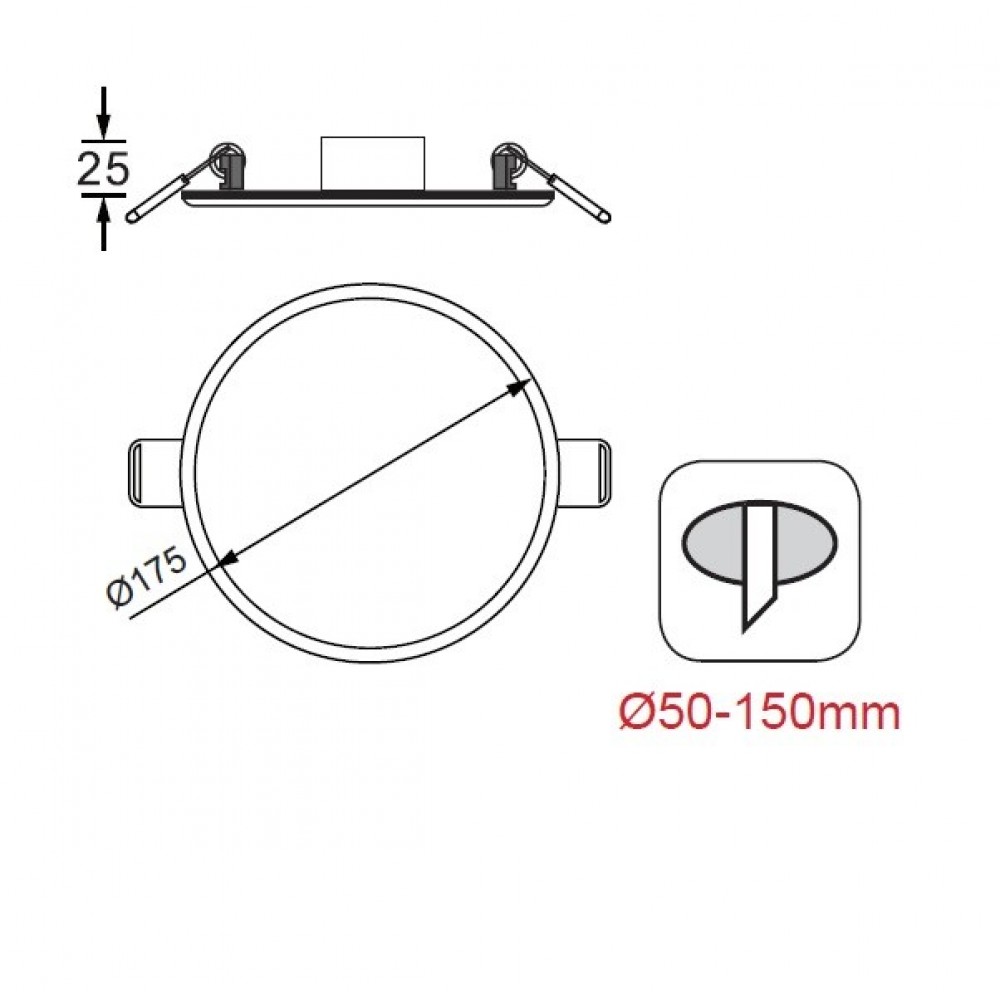 Φωτιστικό Οροφής Slim Panel Λευκό Στρογγυλό Χωνευτό LED SMD Ουδέτερο Λευκό 4000Κ 15W 120° FLEXI Aca