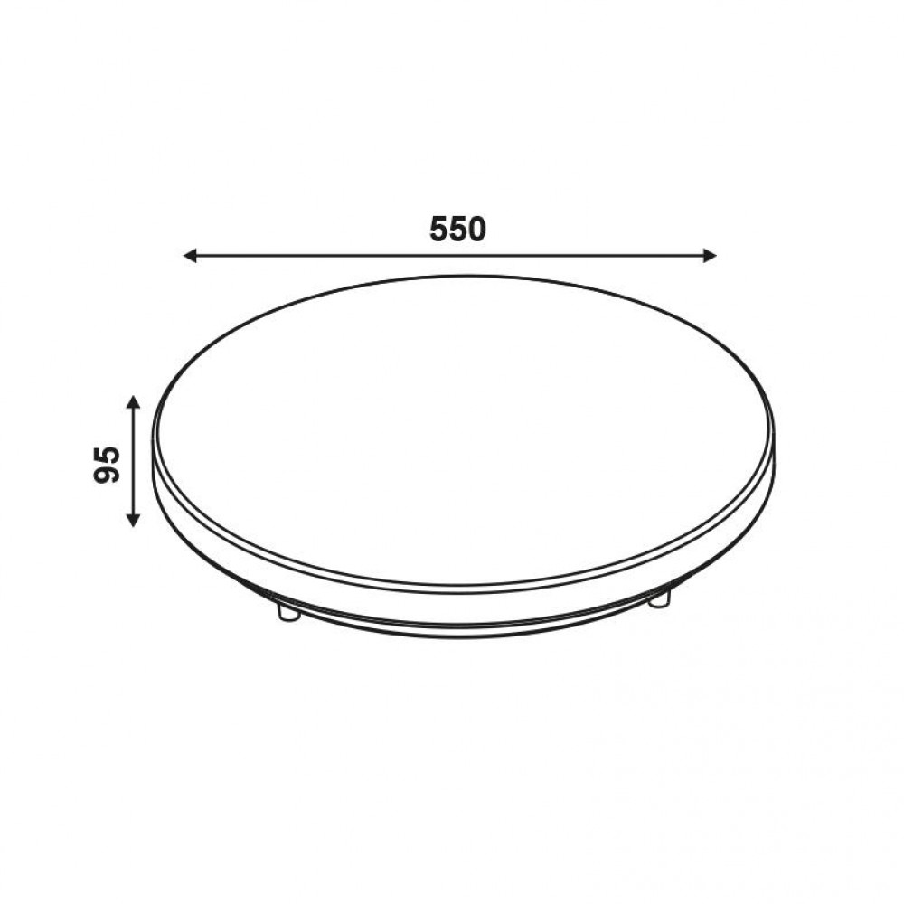 LED Πλαφονιέρα Λευκή Και Με Εφέ Αστεριών ø55cm 60W 4300lm ARTEMIS Aca