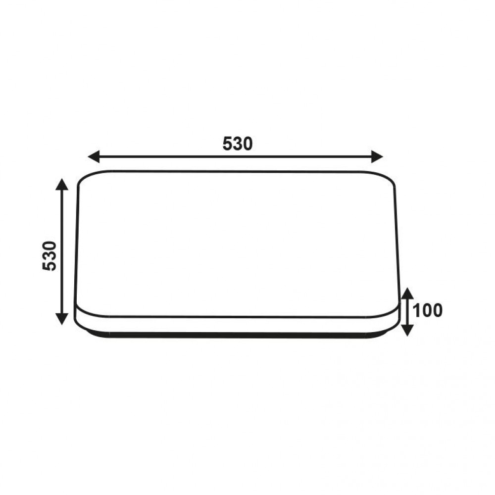 LED Πλαφονιέρα Λευκή Χωρίς Εφέ Αστεριών Τετράγωνη 60W 4300lm 120° IPATIA Aca