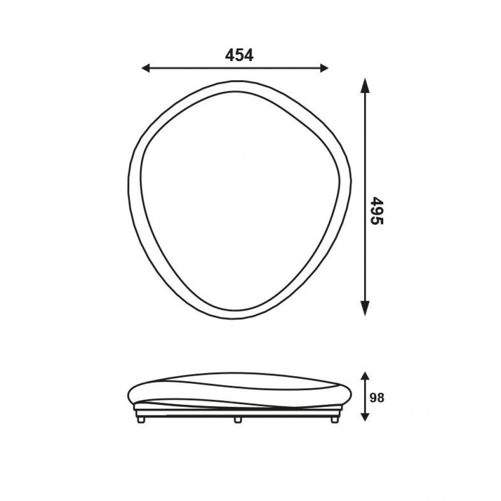 LED Πλαφονιέρα Λευκή Και Με Εφέ Αστεριών 50W 3600lm 120° STONE Aca