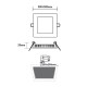 Χωνευτό Slim Panel Λευκό Τετράγωνο LED SMD 24W 120° PLATO Aca