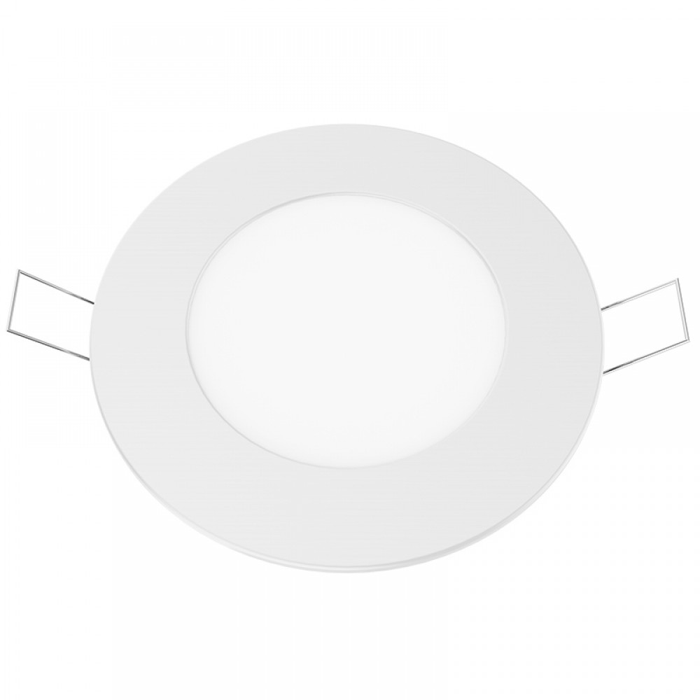 Χωνευτό Slim Panel Λευκό Στρογγυλό LED SMD PLATO Ουδέτερο Λευκό 4000Κ 24W 120° Aca