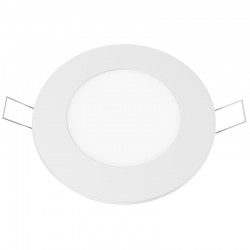 Χωνευτό Slim Panel Λευκό Στρογγυλό LED SMD PLATO Ουδέτερο Λευκό 4000Κ 24W 120° Aca