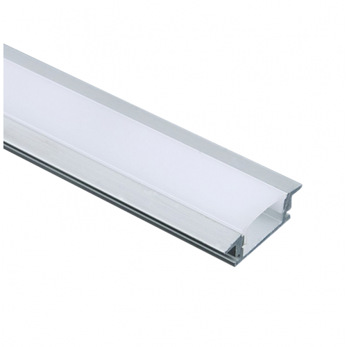 2 Μέτρα Προφίλ Αλουμινίου Με Οπάλ Κάλυμμα Χωνευτό MINI P108U ACA