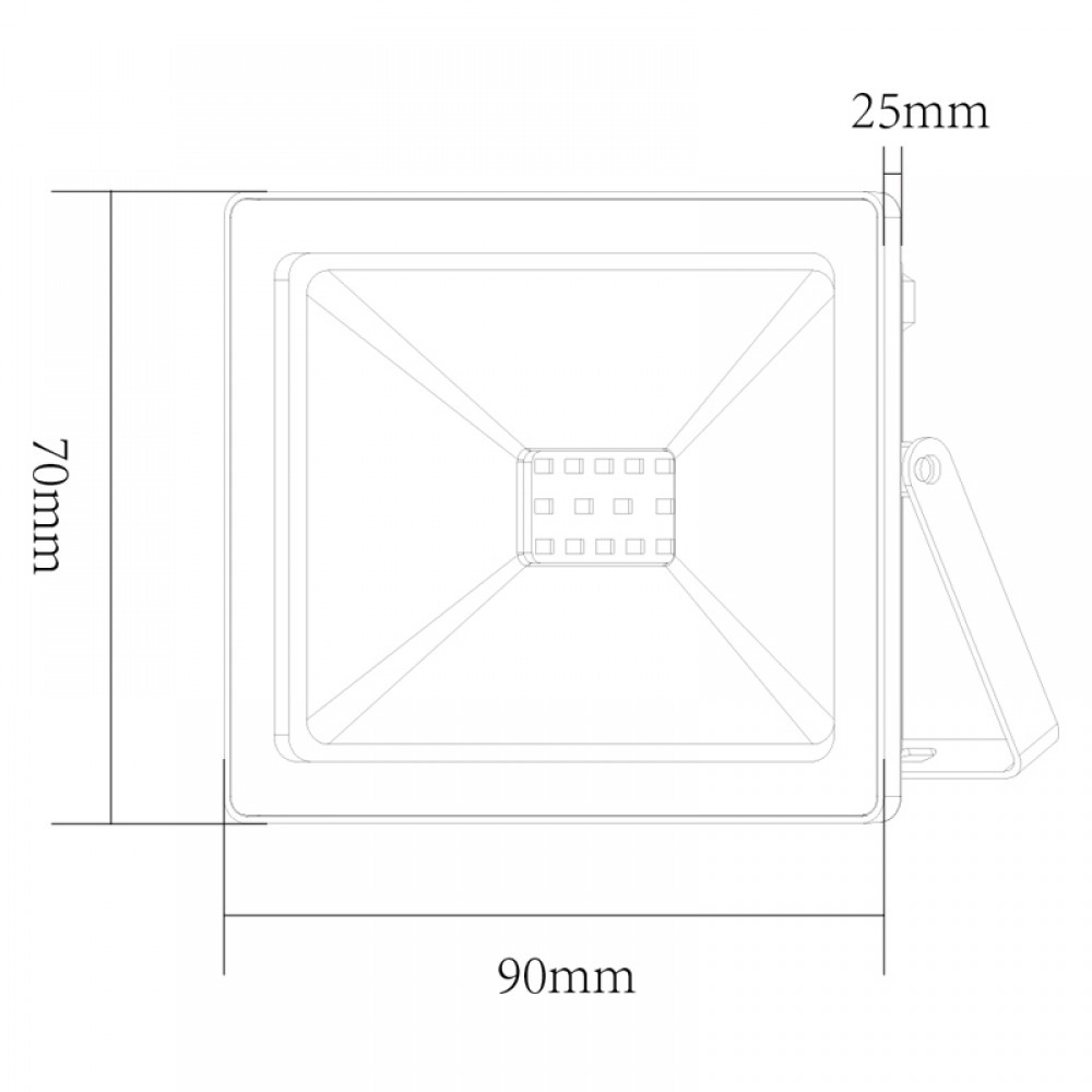 Αδιάβροχος LED SMD Προβολέας Αλουμινίου 20W Σε Μαύρο Χρώμα 12-24V IP66 ACA