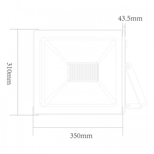 Αδιάβροχος LED SMD Προβολέας Αλουμινίου Σε Μαύρο Χρώμα Ψυχρό Λευκό 150W IP66 230V 110° ACA