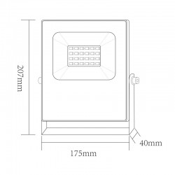 LED Προβολέας Σε Μαύρο Χρώμα 20W RGBW 110° Aca