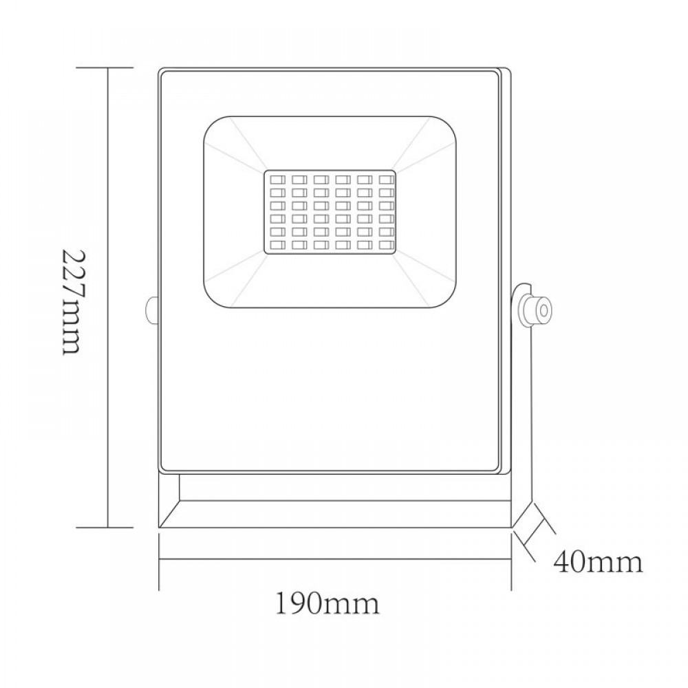 LED Προβολέας Σε Μαύρο Χρώμα 30W IP66 RGBW 110° Aca