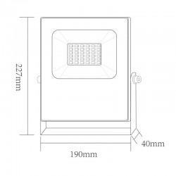 LED Προβολέας Σε Μαύρο Χρώμα 30W IP66 RGBW 110° Aca