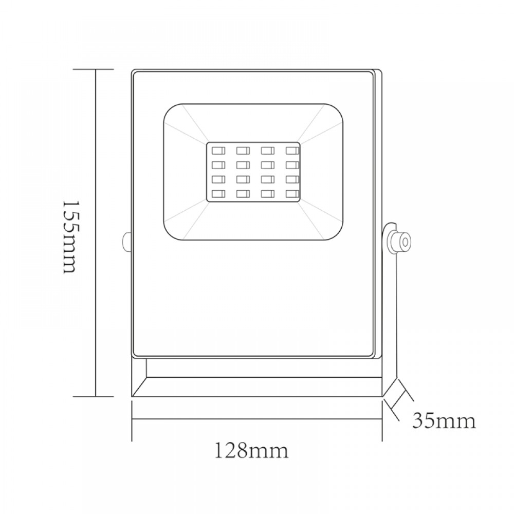 LED Προβολέας Σε Μαύρο Χρώμα 10W RGBW 110° Aca