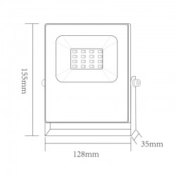 LED Προβολέας Σε Μαύρο Χρώμα 10W RGBW 110° Aca