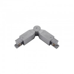 Σύνδεσμος Μεταβλητή Γωνία Για Τριφασική Ράγα Οροφής 4 Καλωδίων Σε Γκρι ACA