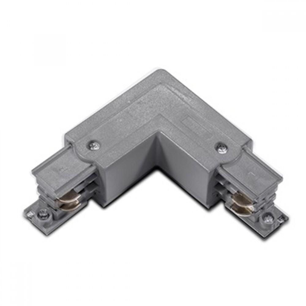 Σύνδεσμος Ένωση Γωνία Για Τριφασική Ράγα Οροφής 4 Καλωδίων Σε Γκρι ACA