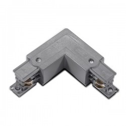 Σύνδεσμος Ένωση Γωνία Για Τριφασική Ράγα Οροφής 4 Καλωδίων Σε Γκρι ACA