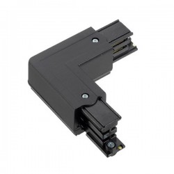 Σύνδεσμος Ένωση Γωνία Για Τριφασική Ράγα Οροφής 4 Καλωδίων Σε Μαύρο ACA