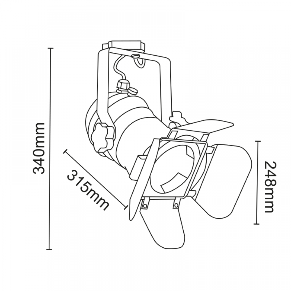 Φωτιστικό Σποτ Ράγας Τριφασικό 4 Καλωδίων Σε Λευκό ή Μαύρο Χρώμα 1x E27 PAR30 max 75W ACA