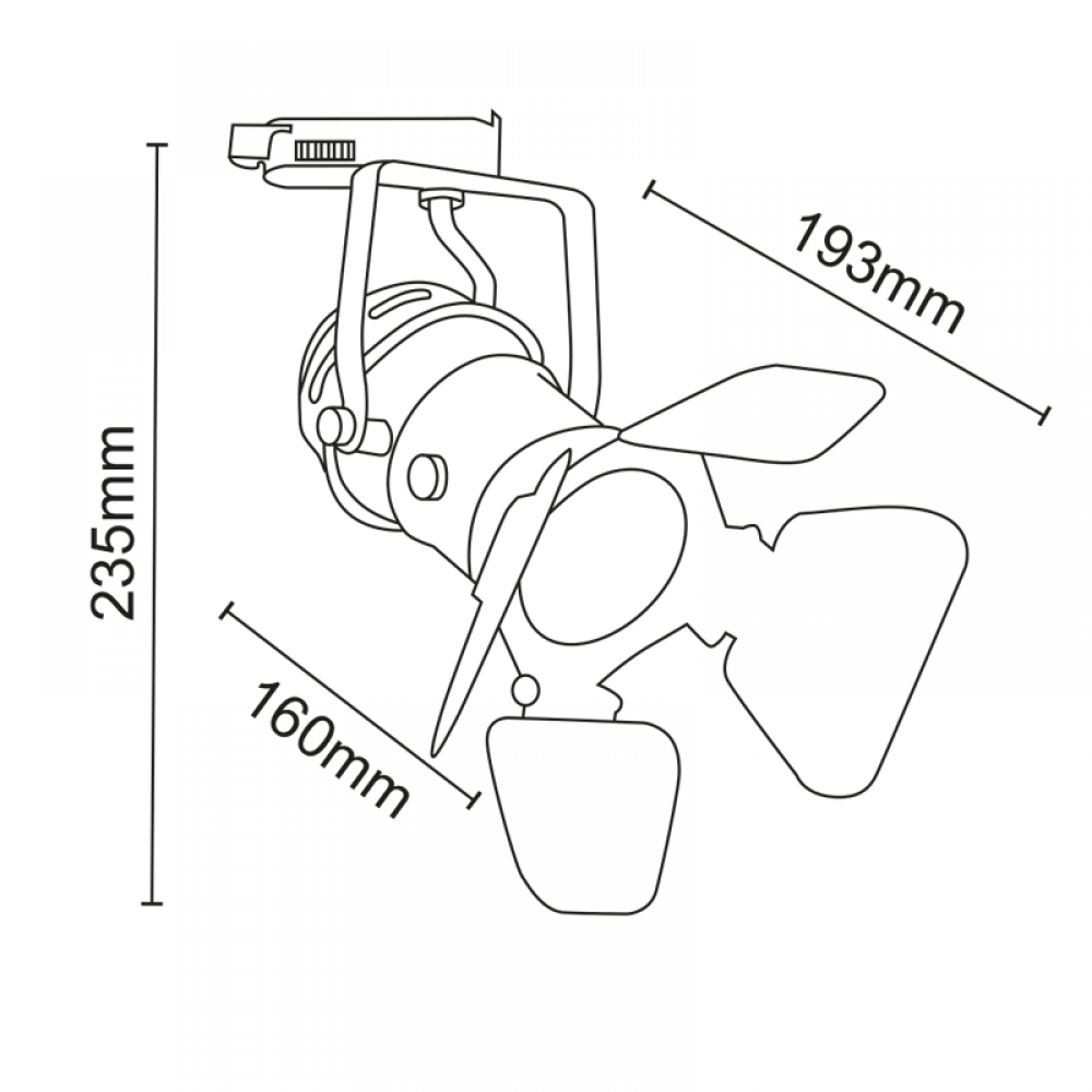 Φωτιστικό Σποτ Ράγας Τριφασικό 4 Καλωδίων Σε Λευκό Χρώμα 1x GU10 max 50W IP44 ACA