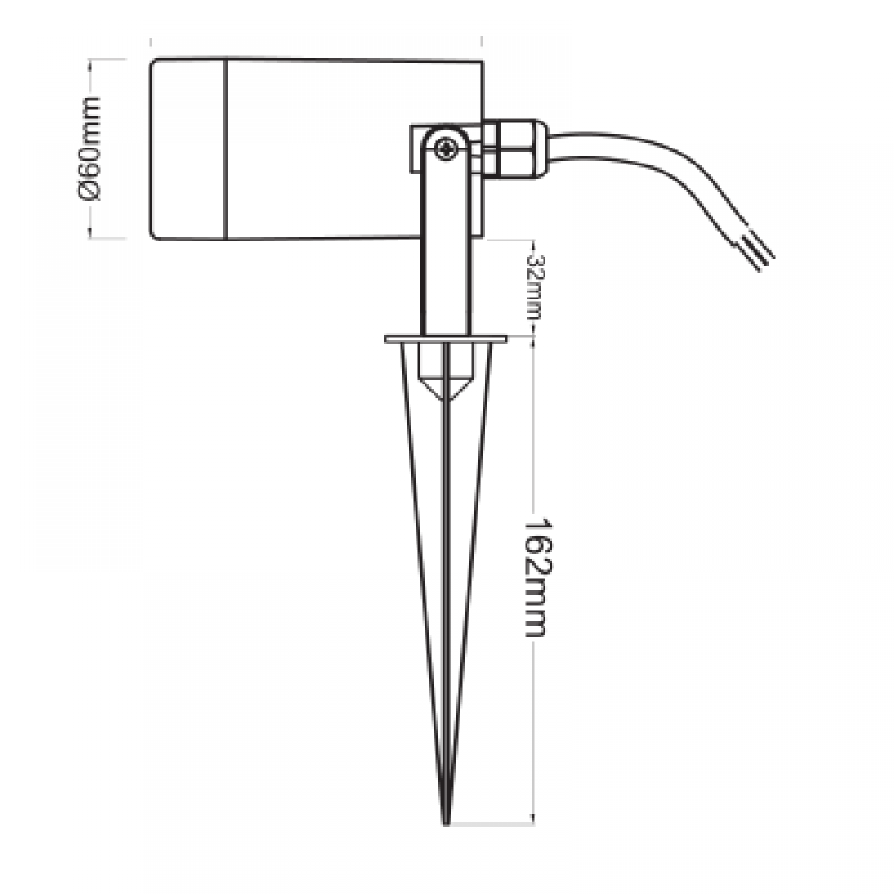 Φωτιστικό Κήπου Καρφωτό Σποτ Σε Διάφορα Χρώματα 1x GU10 LED 3W  IP65 230V ACA