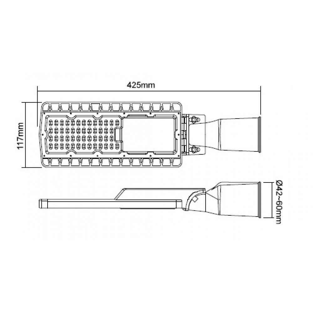 LED Φωτιστικό Δρόμου 30W 4000K Ουδέτερο Λευκό Φως IP66 BISE ACA