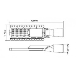 LED Φωτιστικό Δρόμου 30W 4000K Ουδέτερο Λευκό Φως IP66 BISE ACA