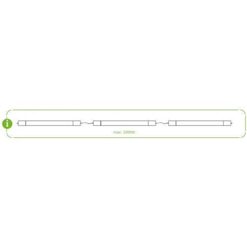 LED Γραμμικό Στεγανό Φωτιστικό Λευκό 124cm 120W IP66 120° 6000K Ψυχρό Λευκό TETE Aca