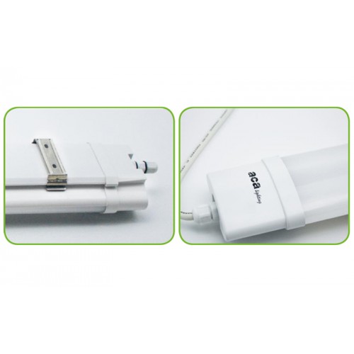 LED Γραμμικό Στεγανό Φωτιστικό Λευκό 124cm 120W IP66 120° 6000K Ψυχρό Λευκό TETE Aca