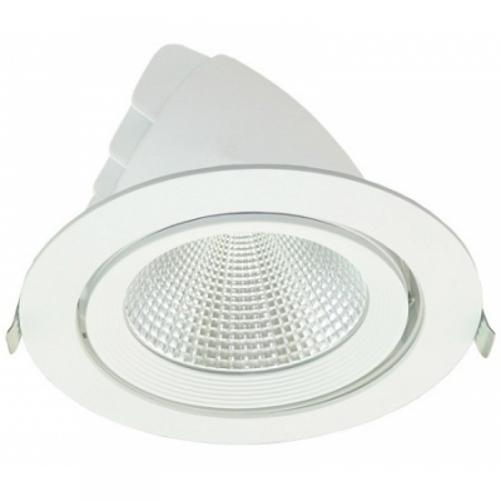 LED Χωνευτό Φωτιστικό Σποτ Κινητό Λευκό Στρογγυλό 30W 230V 60° IP20 LINO ACA