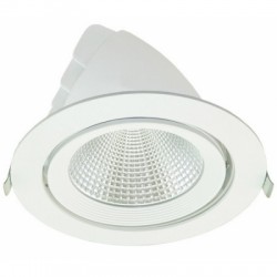 LED Χωνευτό Φωτιστικό Σποτ Κινητό Λευκό Στρογγυλό 30W 230V 60° IP20 LINO ACA