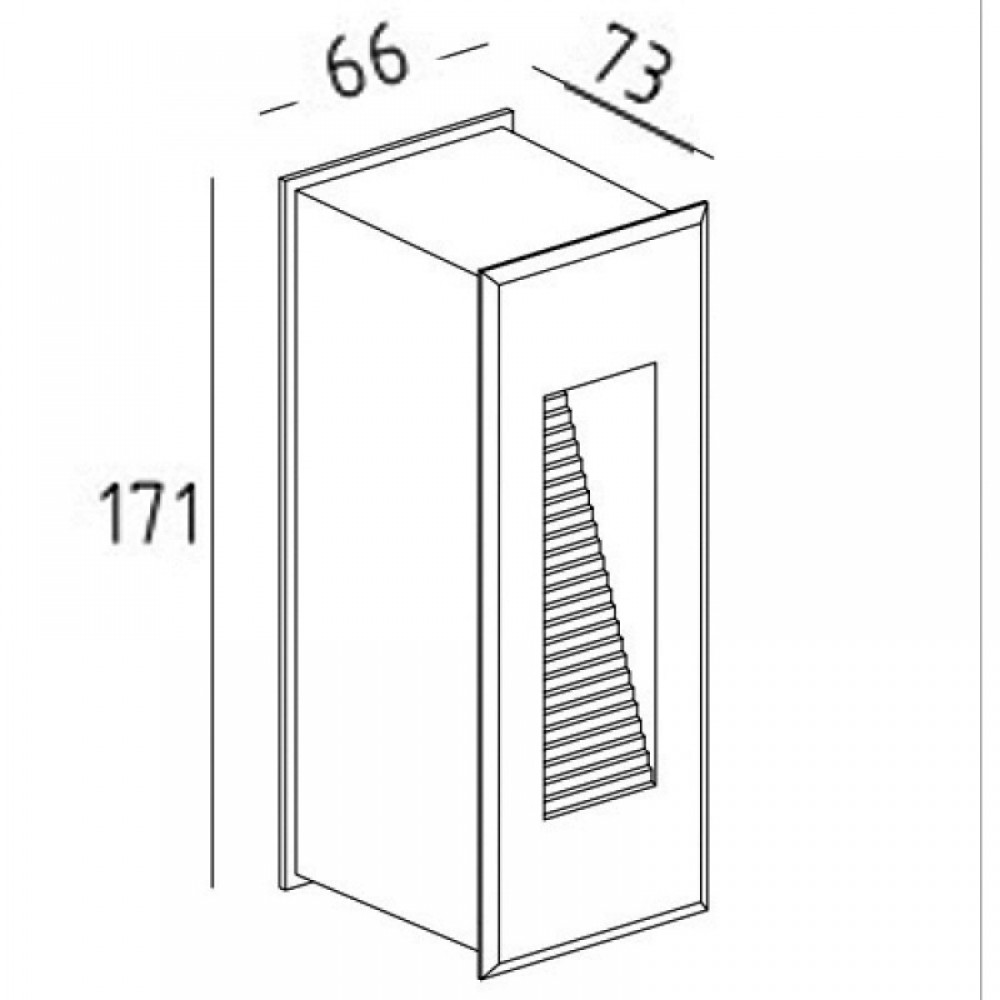 LED High Power Χωνευτή Απλίκα 3W 59lm 23° IP65 LONG Aca