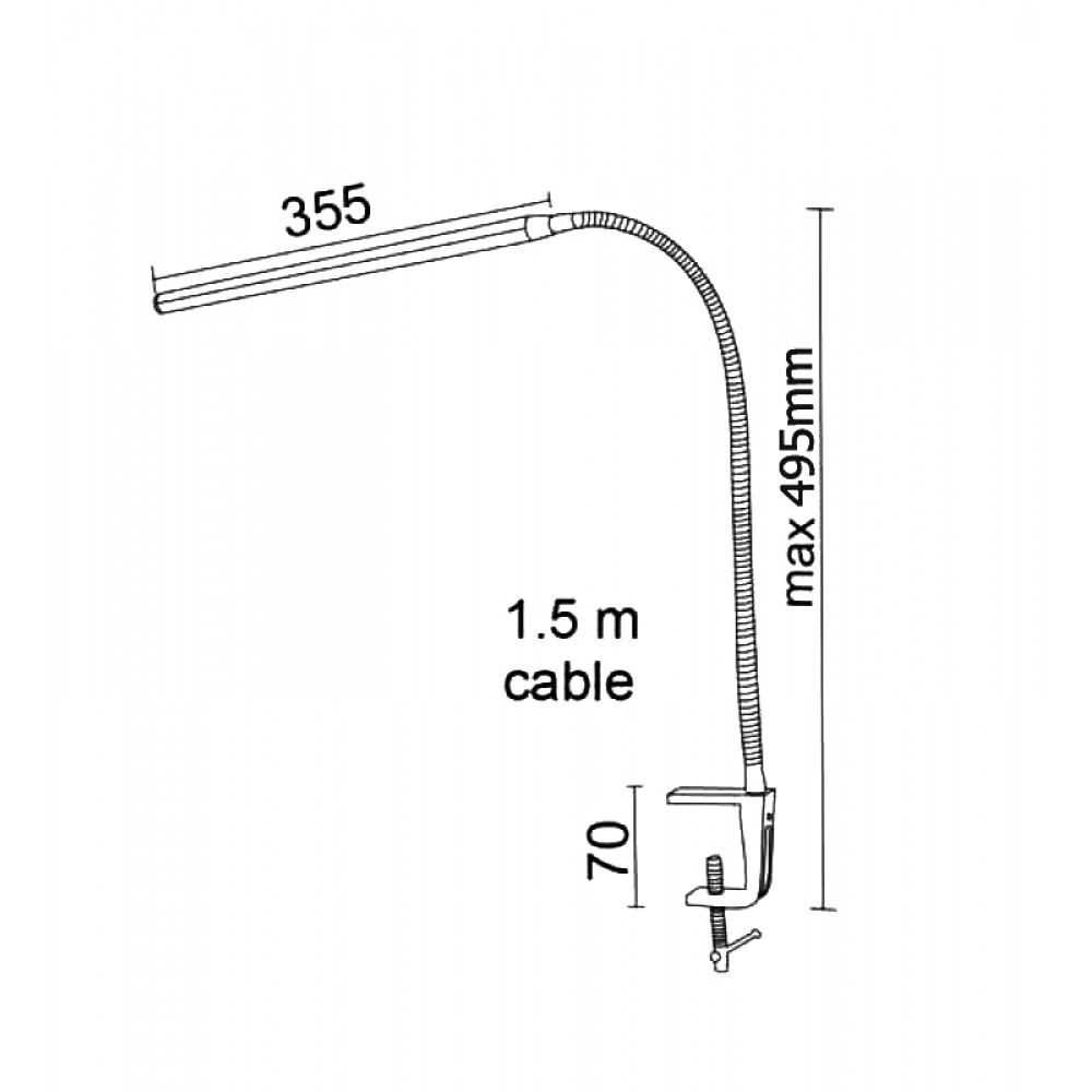 Φωτιστικό Γραφείου Μεταλλικό LED Αφής Dimmable Ασημί - Aca Decor