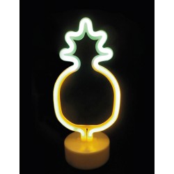 Neon LED Διακοσμητικό Πράσινο-Κίτρινο Ανανάς Μπαταρίας Και USB - 3xAA IP20 ACA