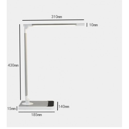 LED Φωτιστικό Γραφείου Με Εναλλαγή Χρωμάτων Και Ασύρματη Φόρτιση για Κινητά Smartphone - 18W 1500lm ATMAN