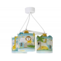 My Little Jungle Κρεμαστό Παιδικό Φωτιστικό Τρίφωτο Οροφής 3xE27 Ango