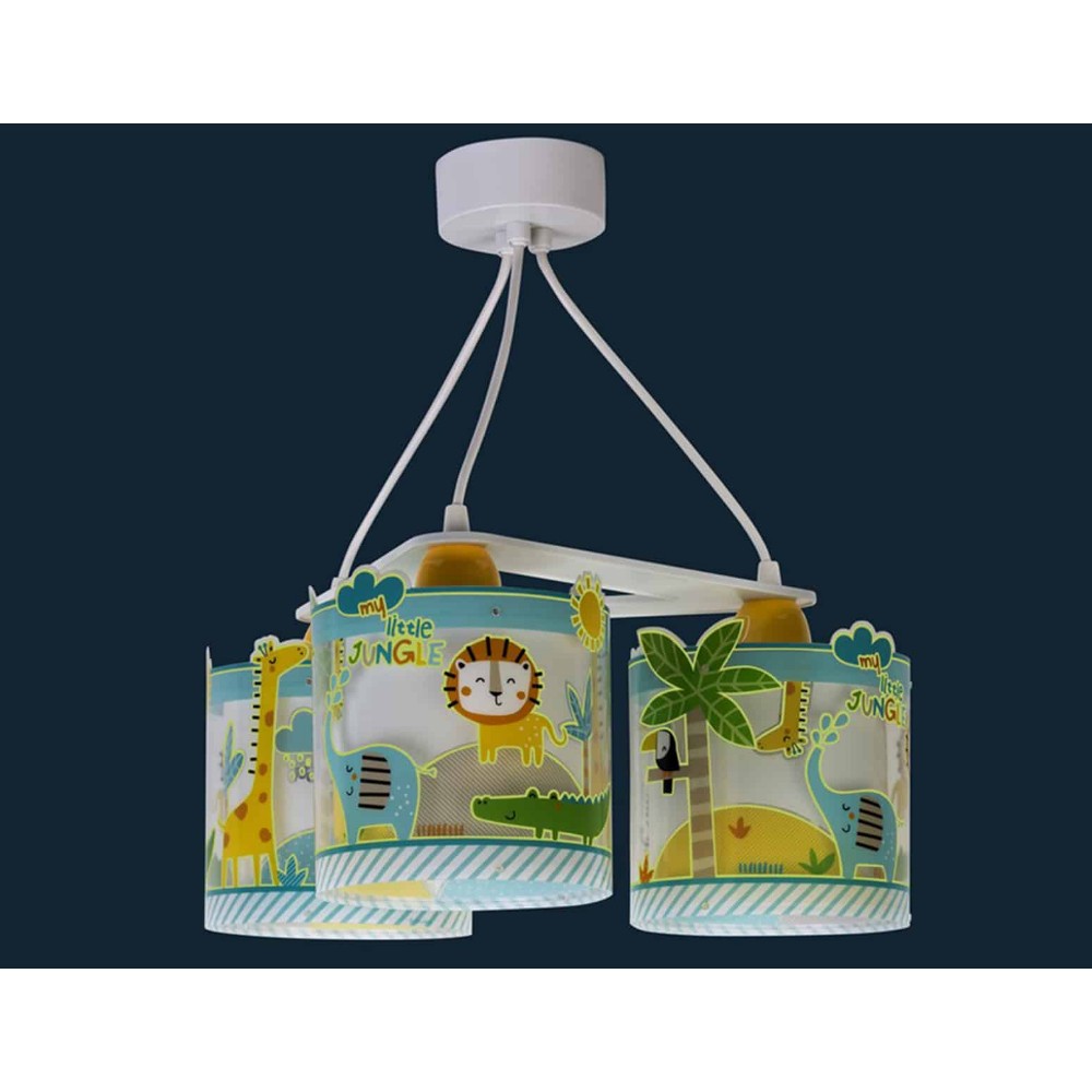 My Little Jungle Κρεμαστό Παιδικό Φωτιστικό Τρίφωτο Οροφής 3xE27 Ango