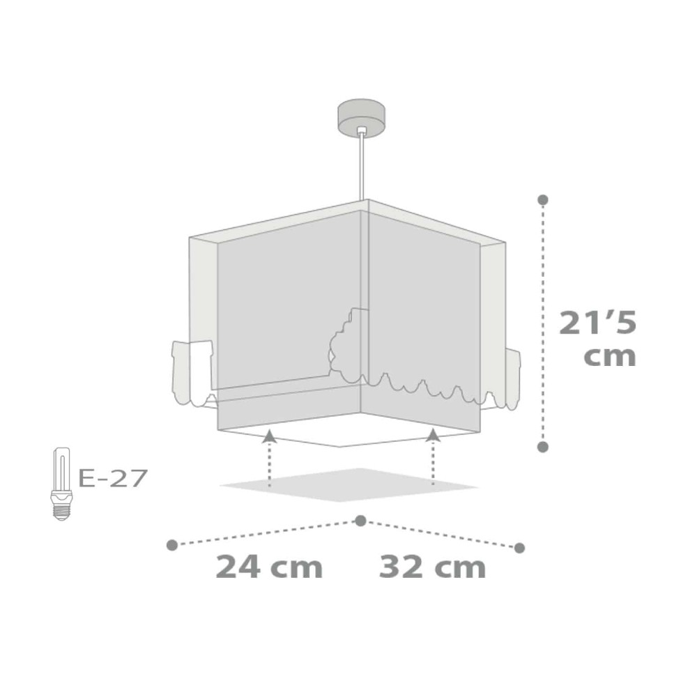 The Night Train Κρεμαστό Παιδικό Φωτιστικό Οροφής 1xE27 Ango