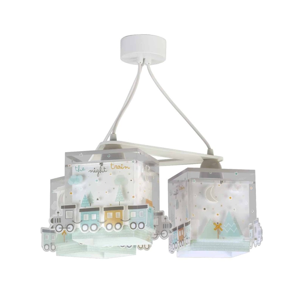 The Night Train Κρεμαστό Παιδικό Φωτιστικό Tρίφωτο Οροφής 3xE27 Ango
