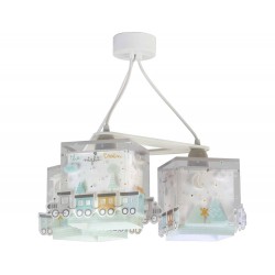 The Night Train Κρεμαστό Παιδικό Φωτιστικό Tρίφωτο Οροφής 3xE27 Ango