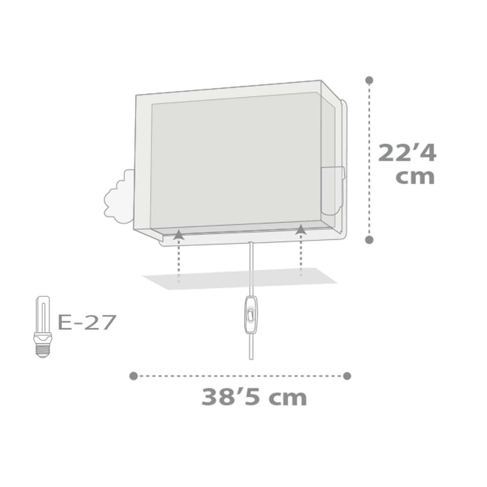 The Night Train Απλίκα Τοίχου Διπλού Τοιχώματος 1xE27 Ango